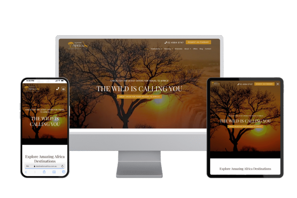 Destination Africa page view different perspective