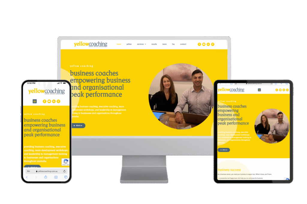 Yellow Coaching page view different perspective